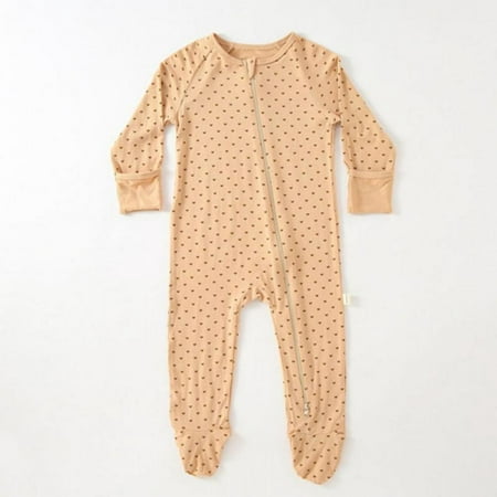 

BULLPIANO 0-24M Baby Footed Pajamas with Mitten Cuffs - Girls Boys Footie Sleeper Newborn Zipper Footies Sleep and Play Pajamas