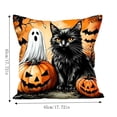 thumbnail image 4 of Halloween Pillow Cover 18x18, Fall Spooky Throw Pillow Case, Soft Polyester Decorative Cushion Cover, Hidden Zipper, Machine Washable for Sofa Living Room by MPOISVA, 4 of 7