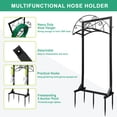 thumbnail image 4 of Metal Garden Hose Holder, Detachable Hose Holder for Outside, Rustproof Heavy-Duty Freestanding Water Hose Hanger Rack, 4 of 10