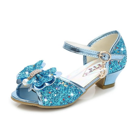 

Girls Dress Shoes Wedding Party Heel Mary Jane Princess Flower Shoes