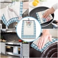 thumbnail image 5 of Flower Plaid Vase Blue Hand Towels Dishcloth Utensils for Kitchen Microfiber Cleaning Cloths Household Wipe Towel, 5 of 7