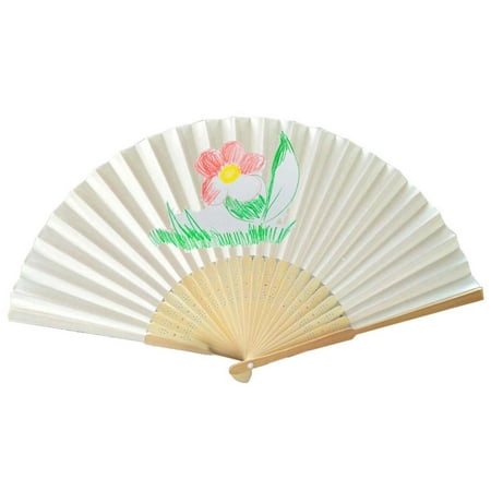 

Ksruee Handheld Paper Fan Paper Fans For Guests Handheld Fans Hand Fans 7-inch Folding Fans For Wedding Decoration Church Wedding Gifts Party Favors DIY Decoration pretty well