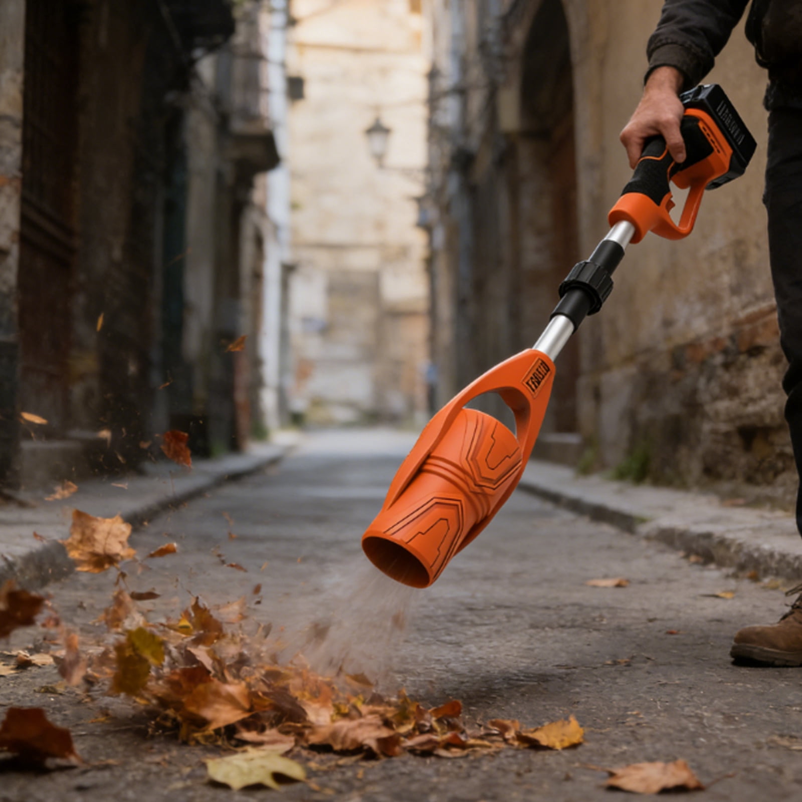 Cordless Leaf Blower, Foldable Electric Leaf Blower, Lightweight Air Leaf Cleaner with Non-Slip Handle, Long Runtime & High Speed Airflow, Yard Blower for Yards, Lawn, Patio, Outdoor Dust Blowing
