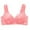 Pink, variant on VerPetridure Wireless Bras for Women Woman's Fashion Plus Size Wirefree Comfortable Printing Push Up Hollow Out Bra Underwear