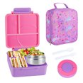 thumbnail image 1 of Boîte à Lunch Bento Étanche à 4 Compartiments pour Enfants avec Thermo à Soupe Isolé de 8oz, 1 of 6