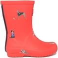 thumbnail image 6 of Joules JNR Roll Up Kid's Dog Print Wellington Boots In Red Size 10, 6 of 6