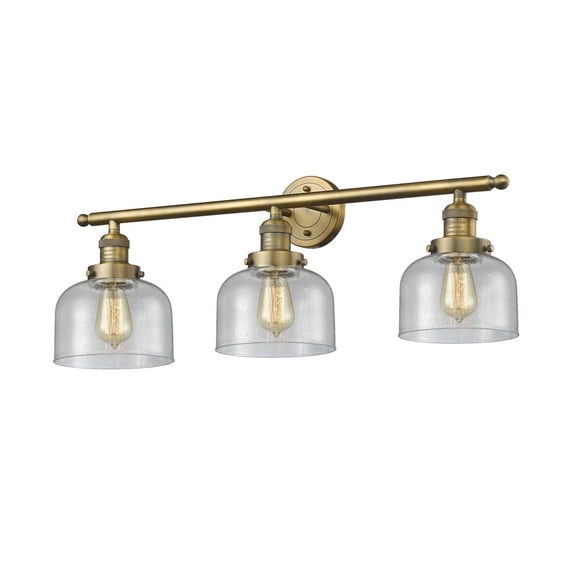 205-BB-G74-LED-Innovations Lighting-Large Bell-10.5W 3 LED Bath Vanity in Industrial Style-32 Inches Wide by 11 Inches High Brushed Brass Finish