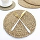 thumbnail image 3 of Manteles individuales de paja de 20 cm, redondos, tejidos a mano (3 piezas), manteles individuales de alta calidad, salvamanteles, manteles individuales aislantes resistentes al calor, 3 of 5