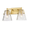 thumbnail image 4 of 1101-2V-MGLD-Z-Lite-Analia - 2 Light Bath Vanity In Modern Style-9.25 Inches Tall and 16.5 Inches Wide-Modern Gold Finish, 4 of 7