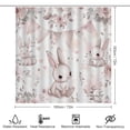 thumbnail image 2 of Shower Curtain 4 Piece Sets Vintage Easter Pink Rabbit Pattern Bath Mat U-Shaped Floor Mat Toilet Lid Oval Rug Spring Easter Farmhouse Bathroom Decor Set for Bathroom Decor 72inch X 72inch, 2 of 8
