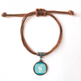 thumbnail image 1 of Si Silicon Checal Element Science Bracelet Leather Hide Rope Wristband Brown Jewelry, 1 of 3