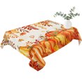 thumbnail image 2 of Orange Pumpkins Fall Table Cloth Waterproof Tablecloths, Thanksgiving Botanical Maple Leaves Falling Tablecloth Dining Table Cover for Kitchen Party Tabletop Outdoor, Rectangle Tablecloth 60x84 Inch, 2 of 9