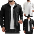 thumbnail image 5 of Mens Lightweight Button Down Shirt Jacket Casual Shacket Cotton Overshirt Jackets for Men, 5 of 5