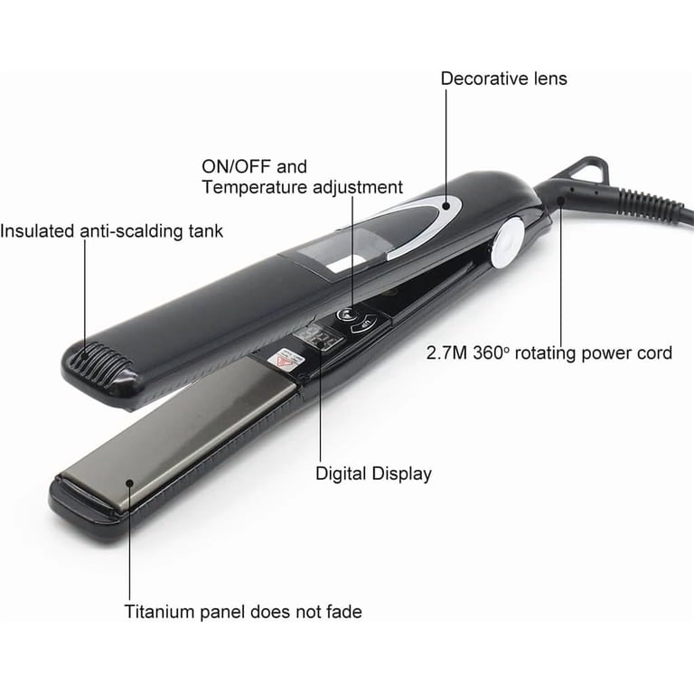 Vibrating Ceramic Tourmaline Ionic Flat Iron, 1-inch - Fast, Frizz