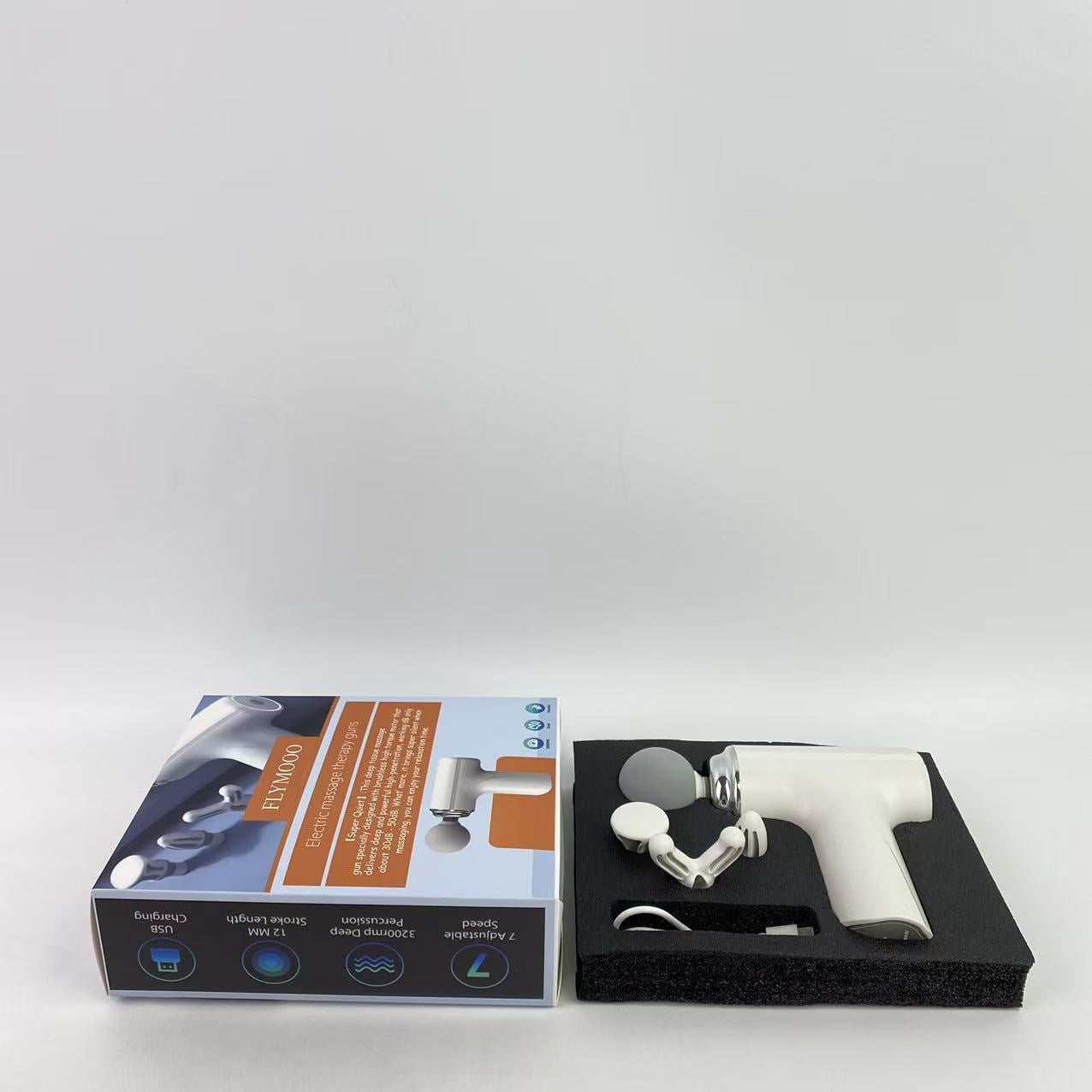 FLYMOOO Electric massage therapy guns, Deep Tissue Massager, Portable Muscle Massage Gun for Back Neck Muscle Relieve