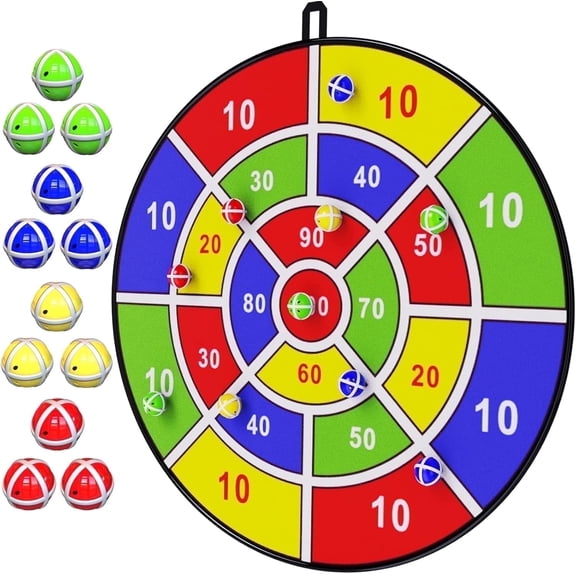 WLGJL Soft Tip/Manual Dartboard, Single Piece with Sticky Balls