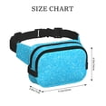thumbnail image 4 of Fotbe Sky Blue Glitter Cangurera Cuadrada con Estampado de Doble Capa, Bolsa de Cintura Ajustable Mini para Hombres y Mujeres, 4 of 9