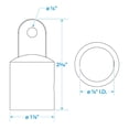 thumbnail image 5 of Seachoice External Eye End Cap for Bimini Top, Stainless Steel, 7/8 In. OD, 5 of 5