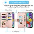 thumbnail image 2 of Galaxy A51 Case, [5G Version] Galaxy A51 Wallet Case,Takfox ID Cash Credit Card Slots Holder Pouch Folio Flip PU Leather Cover Shell Kickstand Detachable Magnetic Hard Case & Lanyard - Rose Gold, 2 of 7