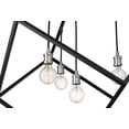 thumbnail image 4 of Z-Lite Vertical 4 Light 34" Steel Cage Pendant in Matte Black and Brushed Nickel, 4 of 7