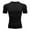 Black, variant on FYEGRE Men's Compression Shirt Short Sleeve Sports T-Shirt Training Shirt Elastic Quick-Drying Running Shirt Green L