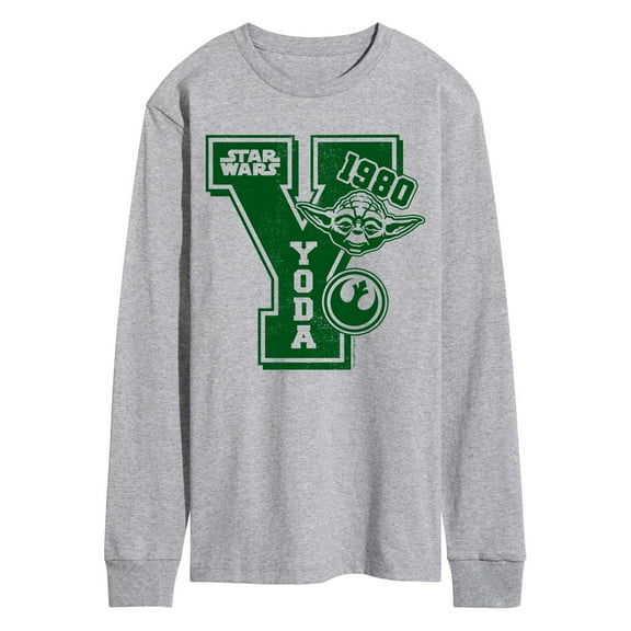 Star Wars - Yoda Letterman - Men's Long Sleeve Tee