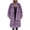 Purple, variant on Fesfesfes Coat for Womens Ladies Warm Faux Furry Coat Jacket Winter Solid V-neck Outerwear