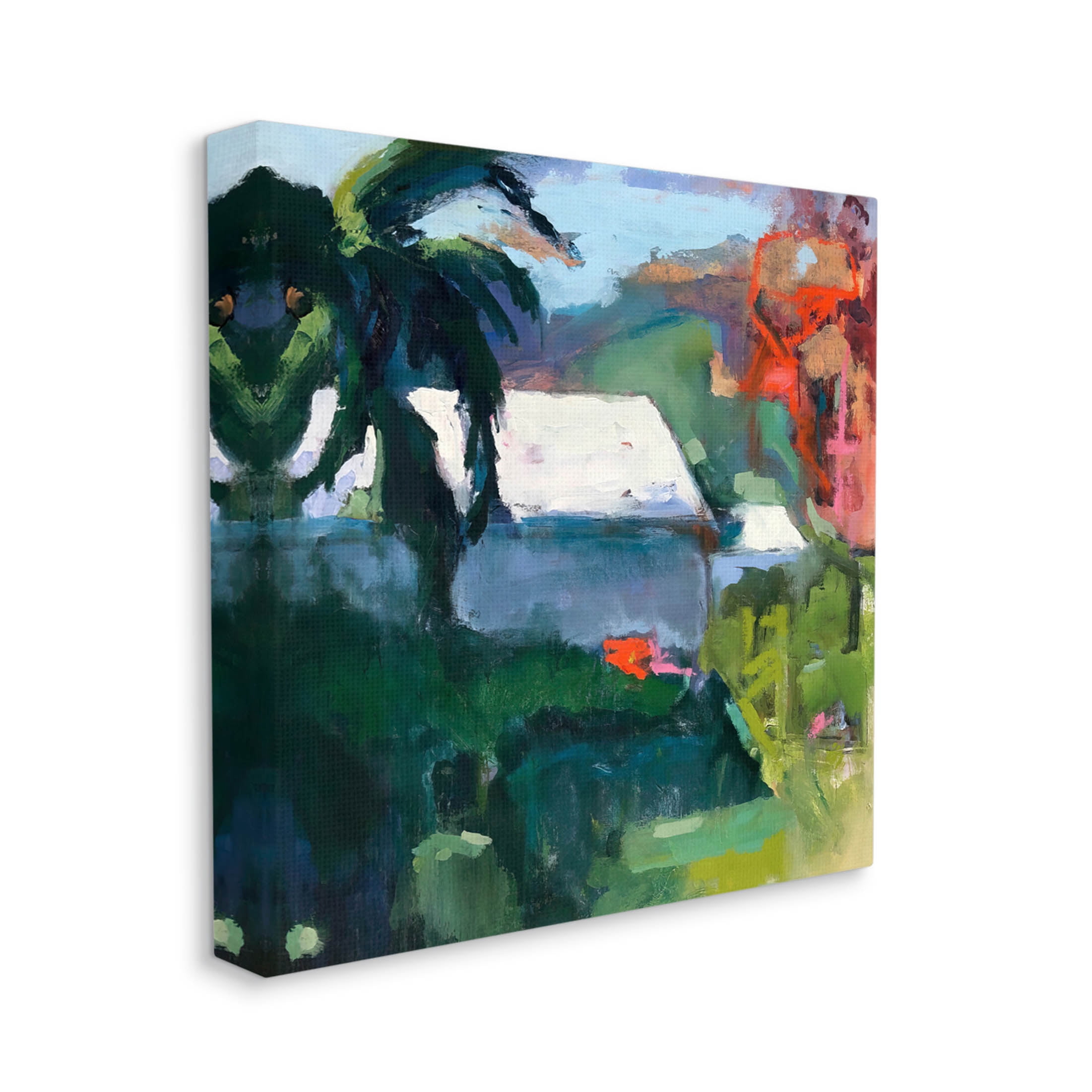 Stupell Industries Modern Tropical House Scenery Painting Gallery Wrapped Canvas Print Wall Art, Design by Page Pearson Railsback