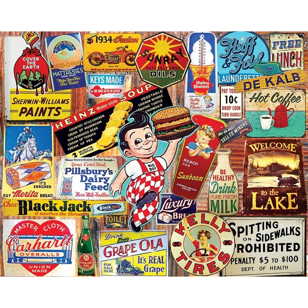 White Mountain Puzzles Vintage Signs - 1000 Piece Jigsaw ...