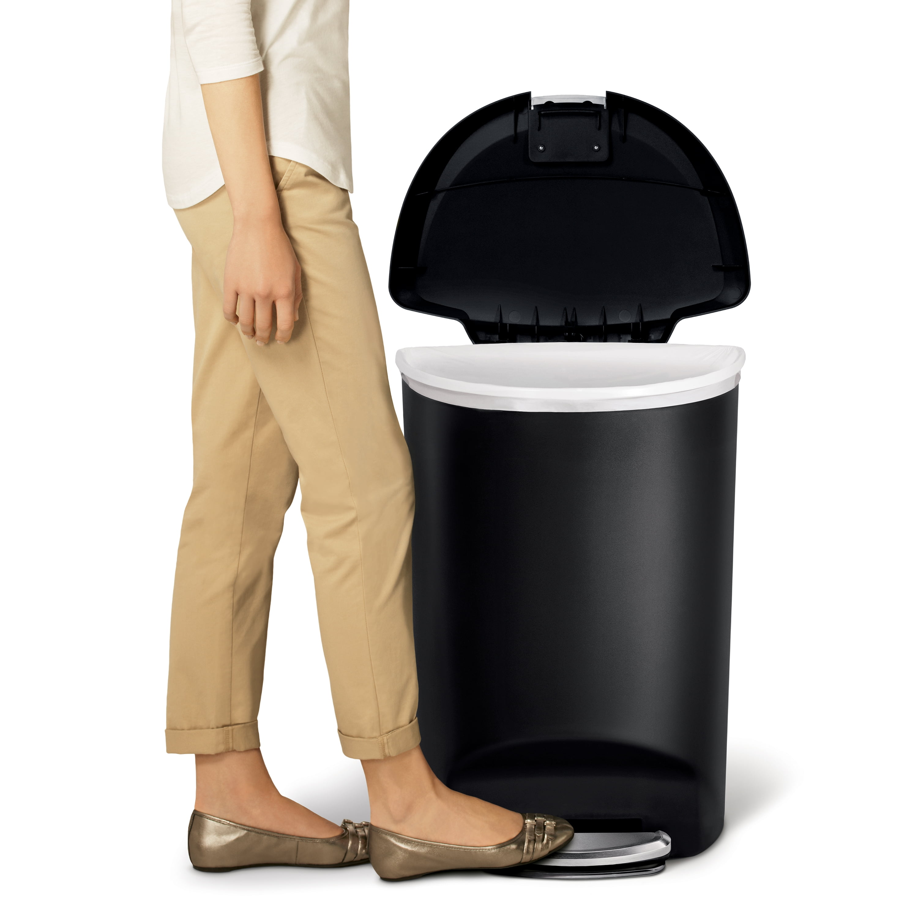 simplehuman® Step-On Stainless Steel Trash Can - Jumbo, 14 Gallon