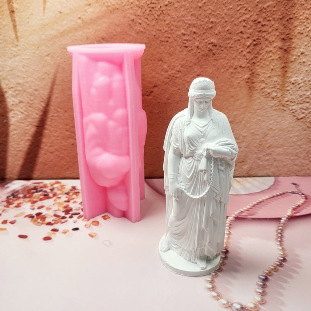 Goddess Figurine Silicone Candle Molds Epoxy Resin Molds for Candle Soap
