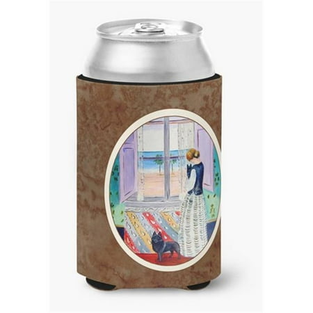 

Lady with Her Schipperke Can or Bottle Hugger 0.25 x 4 x 5.5 in.
