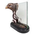 thumbnail image 3 of Patriotic Bald Eagle Bust And American Flag Statue With Glass 4X6 Picture Frame, 3 of 5