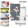 thumbnail image 3 of Sharks Hand Towels Cotton Bath Towels Large Face Towels Absorbent for Bathroom 2 Packs, 3 of 8