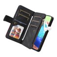 thumbnail image 4 of Multifunctional Case for Samsung A71 5G,[RFID Blocking] 9 Credit Cards Holder with Wrist Strap, Premium PU Leather Zipper Wallet Purse Magnetic Flip Phone Cover for Samsung Galaxy A71 5G, Black, 4 of 12