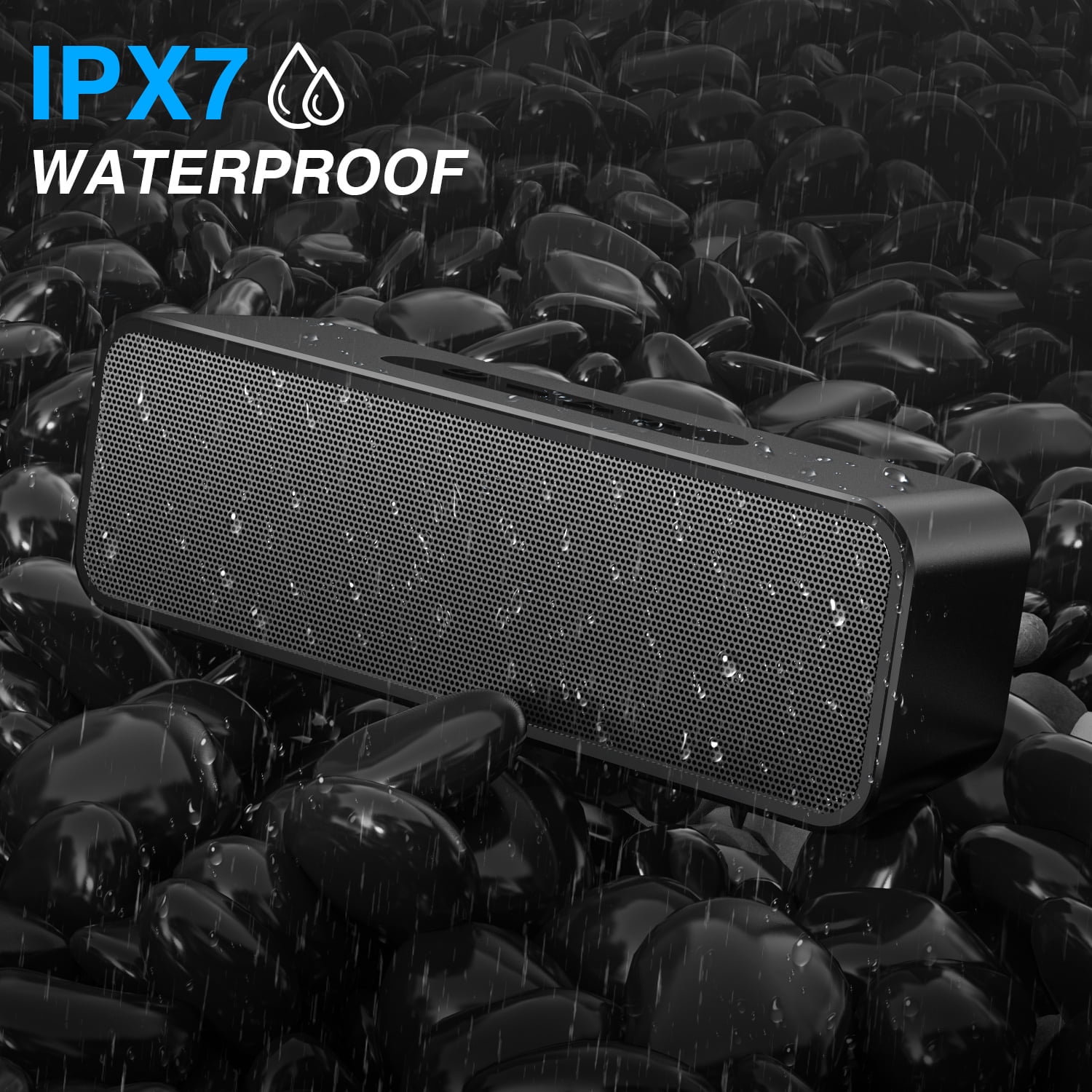 HL Bluetooth Speakers, 20W IPX7 Waterproof Speaker Wireless Bluetooth-V5.0, HiFi Stereo Sound, 1000mins Playtime, Portable Speaker for Home, Outdoor, Party