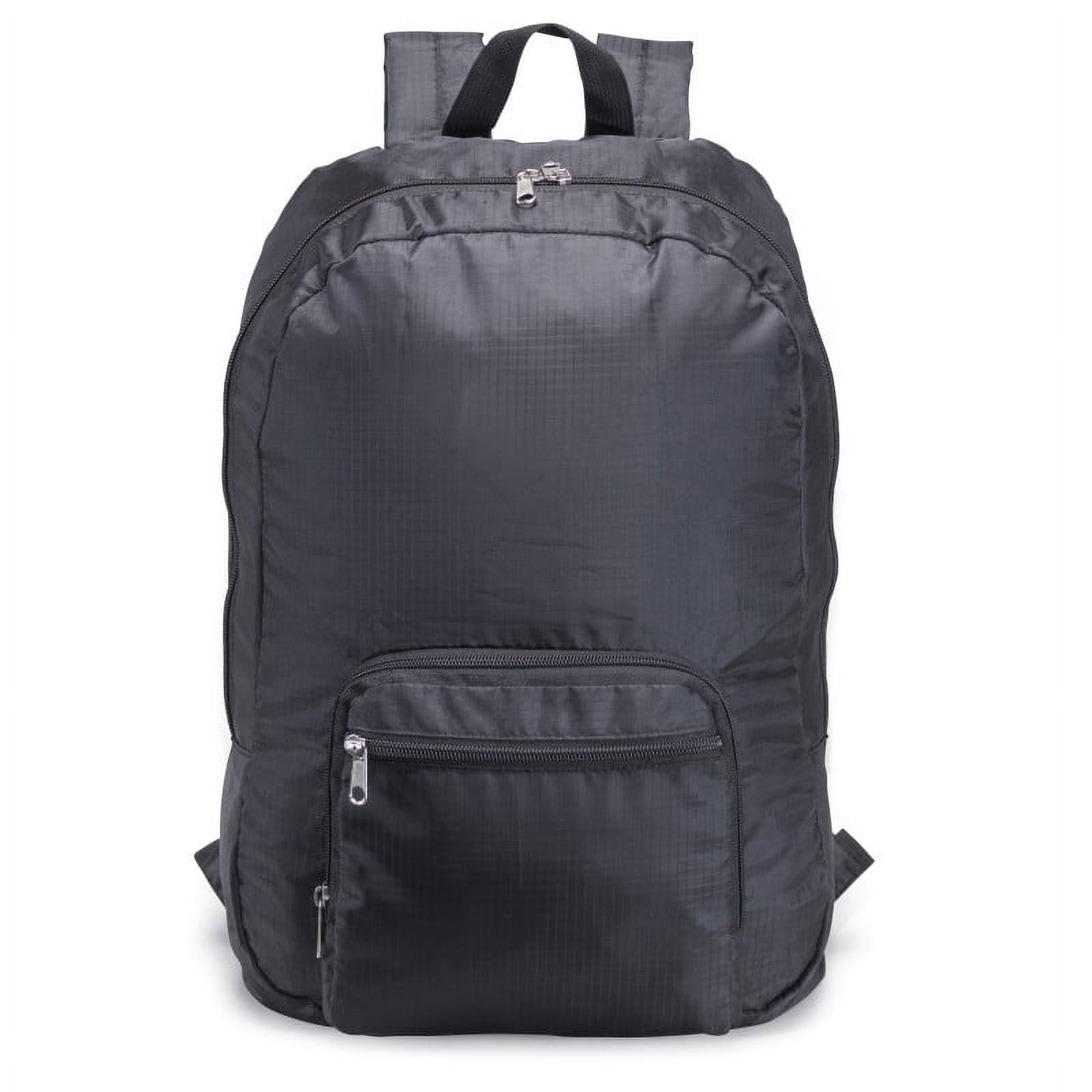 Packable Backpack Simple Lightweight Daypack Foldable Compact Travel bag, Black
