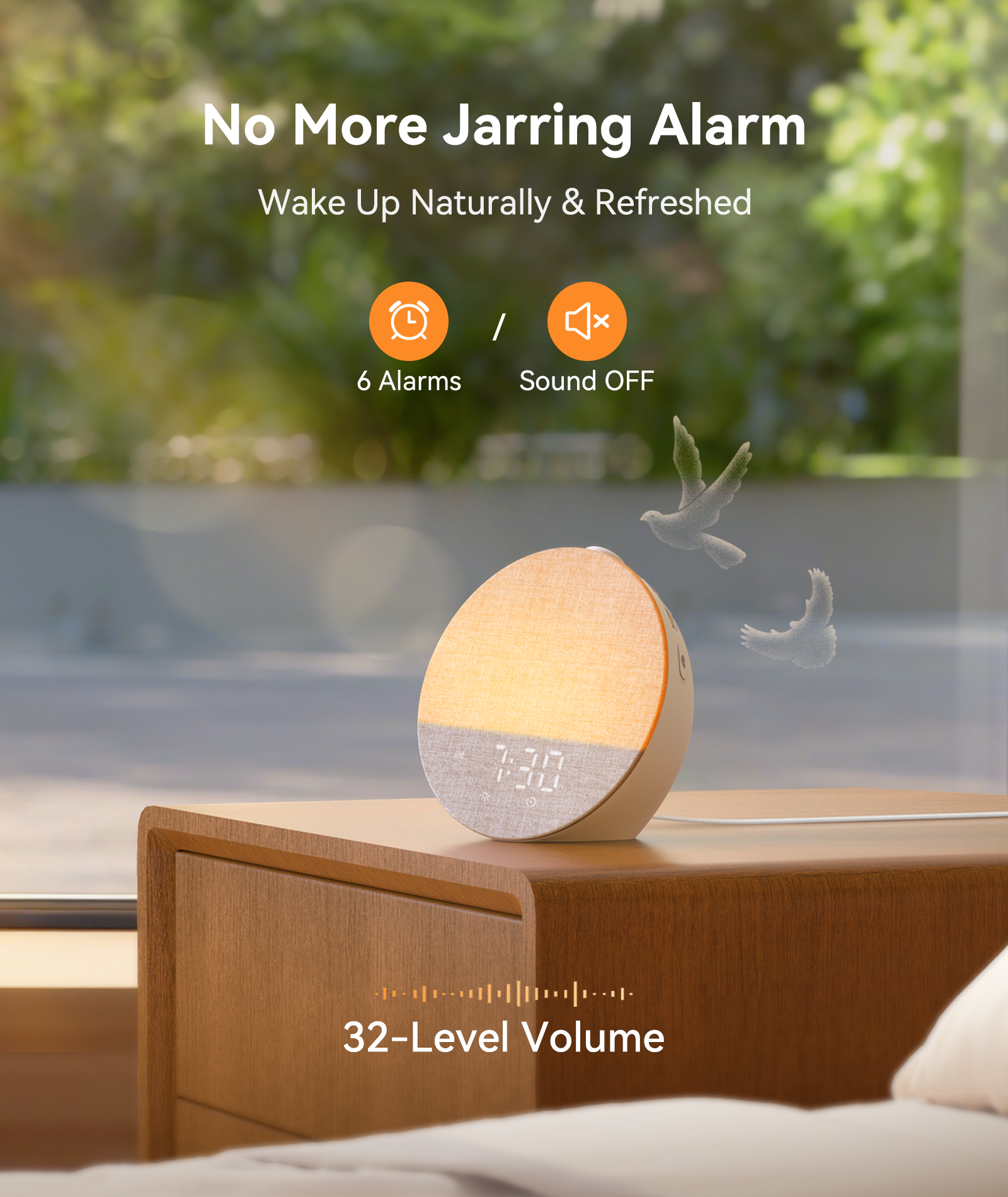 Dreamegg White Noise Sound Machine with Sunrise Alarm Clock photo 4