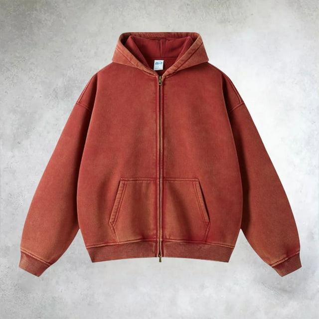 MHFRRA Sudadera con Capucha Tie-Dye, Desgastada, Lavada, Forrada, Cálida, Informal, Suave y Acogedora Negro