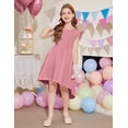 thumbnail image 4 of Vestido Arshiner de fiesta de verano para niñas, color rosa, 11-12 años, 4 of 7