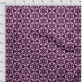 thumbnail image 4 of oneOone Polyester Lycra Dark Magenta Fabric Florals Dress Material Fabric Print Fabric By The Yard 56 Inch Wide, 4 of 6