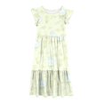thumbnail image 5 of NaWent Maxi Dress for Girls Short Sleeve Casual Long Flower Print Dresses with Pockets 6-12 Years Yellow 12 Years, 5 of 5