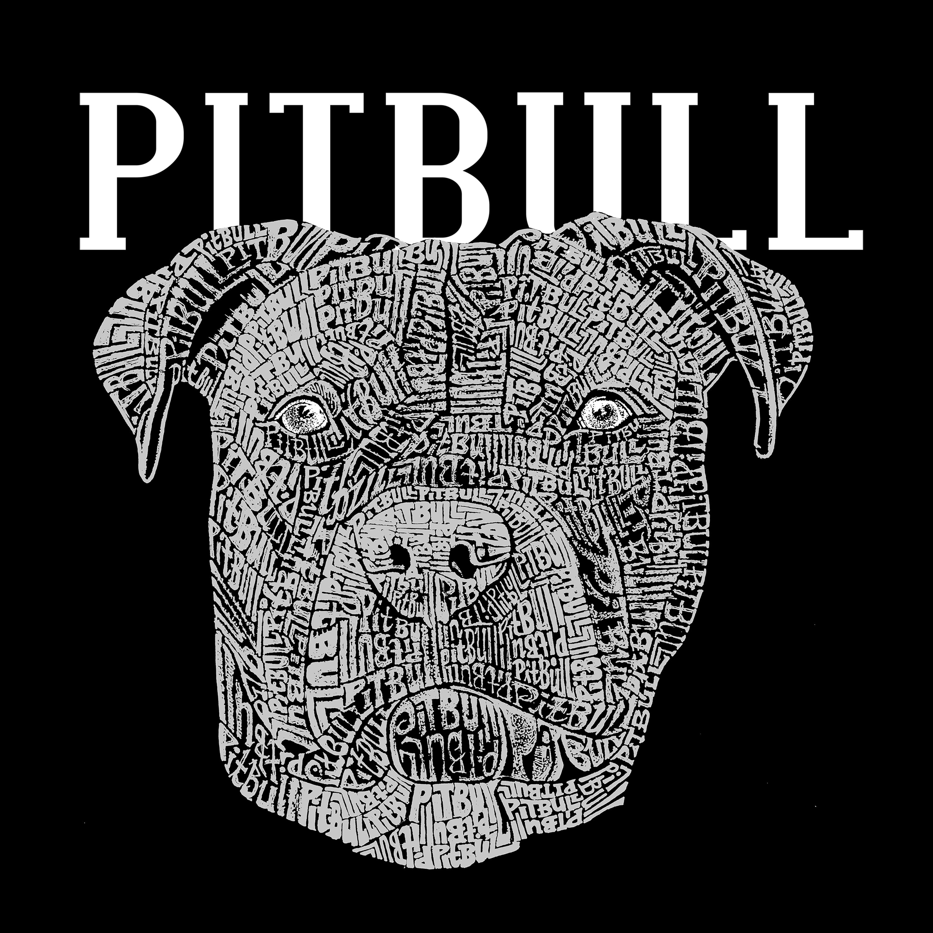 Pitbull Mens Word Art Tank Top LA Pop Art 