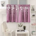 thumbnail image 5 of Floral Printed Tier Curtains Set of 2 15.75W x 17.72H Inch Rod Pocket Light Filtering Semi Sheer Curtains For Kitchen Bathroom, 5 of 8
