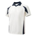 thumbnail image 3 of Cmfcve Men's Collared Short Sleeve Shirt Color Block V Neck Casual Athletic Tee Quick Dry Activewear Tops, 3 of 8