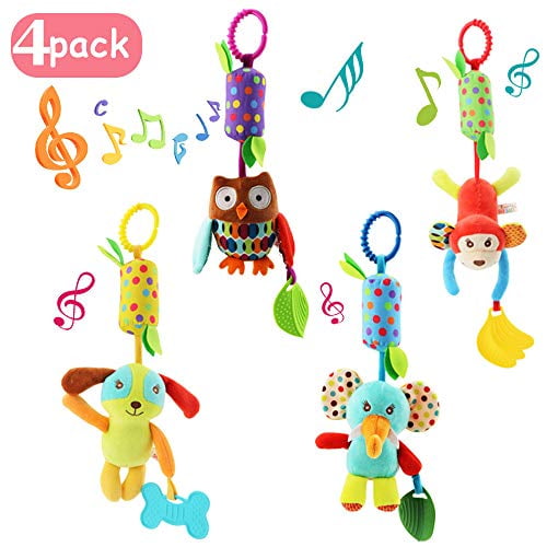 Baby Bed Hanging Plush Rattle Ring Paper Cute Cartoon Toys Toddler Gifts 7N 