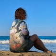 thumbnail image 3 of Watercolor Wildflowers Beach Towel Microfiber Beach Towels Sand Free Quick Dry Lightweight Travel Towels, 3 of 7