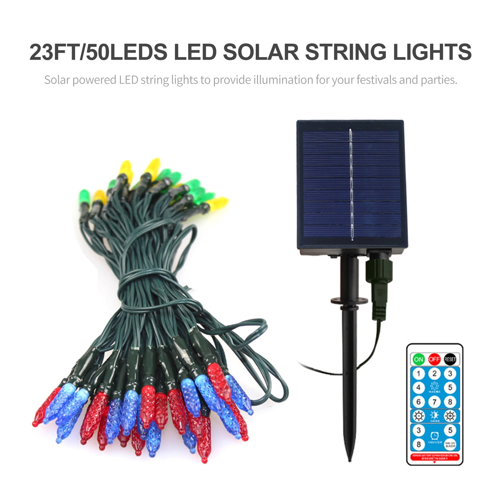 3 Colours & Sizes GardenKraft 2 Pack Solar Powered LED Outdoor String Lights 3 Colours & Sizes GardenKraft 2 Pack Solar Powered LED Outdoor String Lights