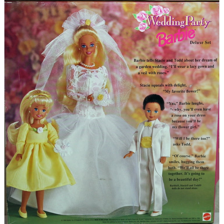 1994 Wedding Party Barbie Set NRFB 13557 Non Mint Box Walmart