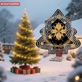 thumbnail image 4 of Stylish Metal Hanging Christmas Tree Wind Spinner - Elegant Intricate Snowflake Patterns Layered White Lines Perfect for Garden Decor, 4 of 7